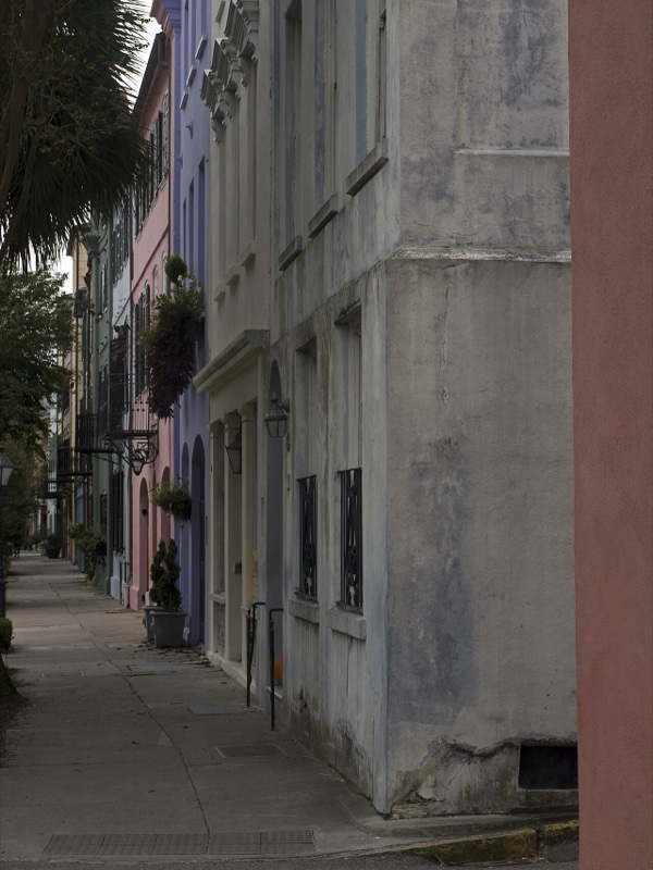 Rainbow Row, the pastel houses along East Bay Street in Charleston